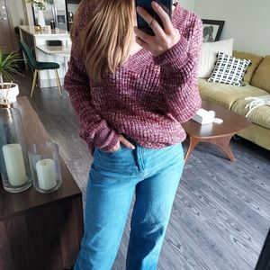 V neck slouchy sweater